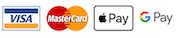Cards Accepted: Visa, Mastercard, Apple Pay, Google Pay